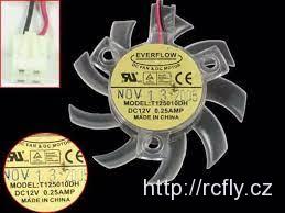 Bezrámový Ventilátor 50x50x10mm 12V/0,25A